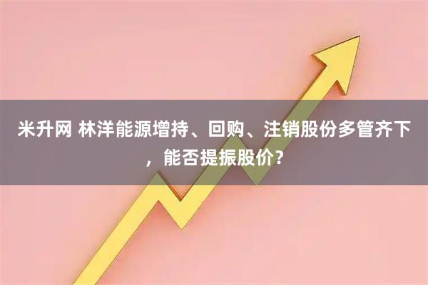 米升网 林洋能源增持、回购、注销股份多管齐下，能否提振股价？